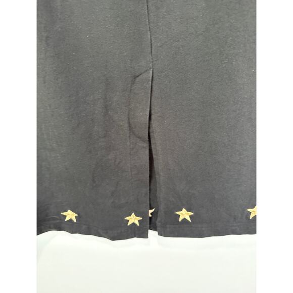 Quacker Factory‎ Womens Star Embellished Top and Skirt Set Size M Black Nautical - Picture 9 of 10